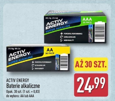 Baterie alkaliczne ACTIV ENERGY AA lub AAA promocja w Aldi