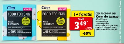 Krem do twarzy z olejkiem makadamia Cien food for skin promocja
