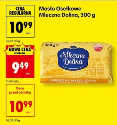 Masło Osełkowe Mleczna Dolina promocja w Biedronka
