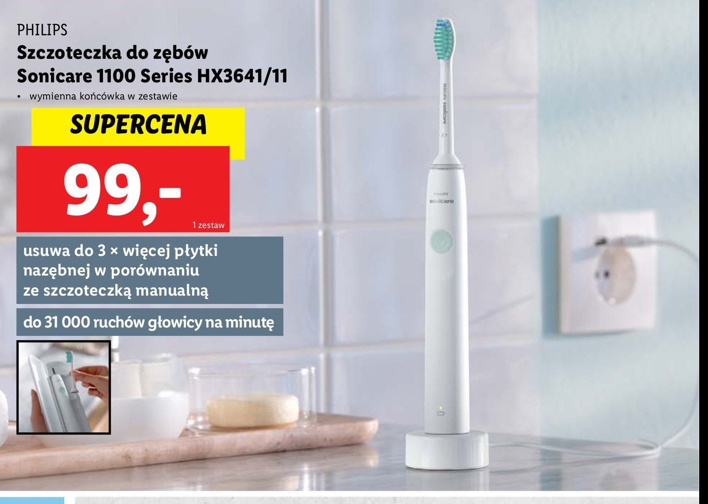 Szczoteczka soniczna hx3641/11 Philips sonicare promocja