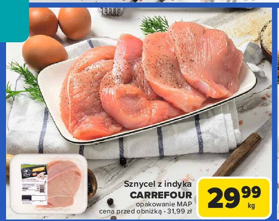 Sznycle z fileta z indyka Carrefour targ świeżości promocja w Carrefour Market