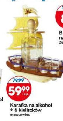 Karafka + 6 kieliszk贸w do w贸dki masztowiec promocja