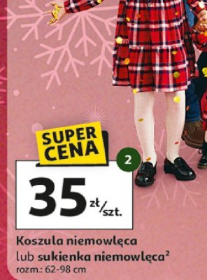 Koszula niemowlęca lub sukienka niemowlęca promocja w Auchan