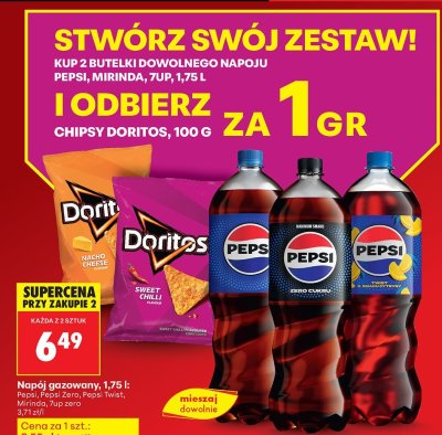 Napój gazowany Pepsi Twist 1,75 l promocja w Biedronka