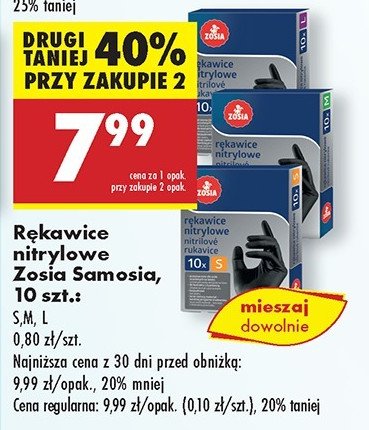 Rękawice nitrylowe czarne l Zosia samosia promocja w Biedronka