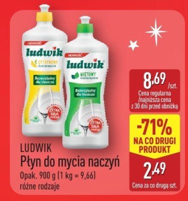 Płyn do mycia naczyń  promocja w Aldi