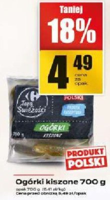 Ogórki kiszone promocja w Supeco