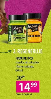 Maska do włosów argan oil Nature box promocja