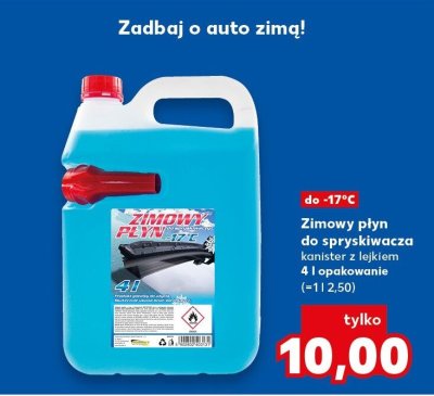 Zimowy płyn do spryskiwacza kanister z lekkim i opakowaniem (-11/2.50) promocja w Kaufland