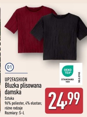 Bluzka UP2FASHION Bluzka plisowana damska promocja w Aldi