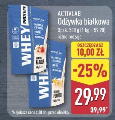 Odżywka białkowa 500 g różne rodzaje promocja w Aldi