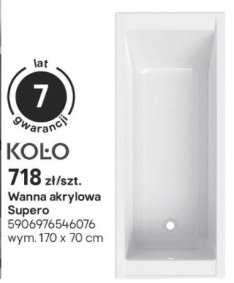 Wanna akrylowa Supero promocja w Castorama