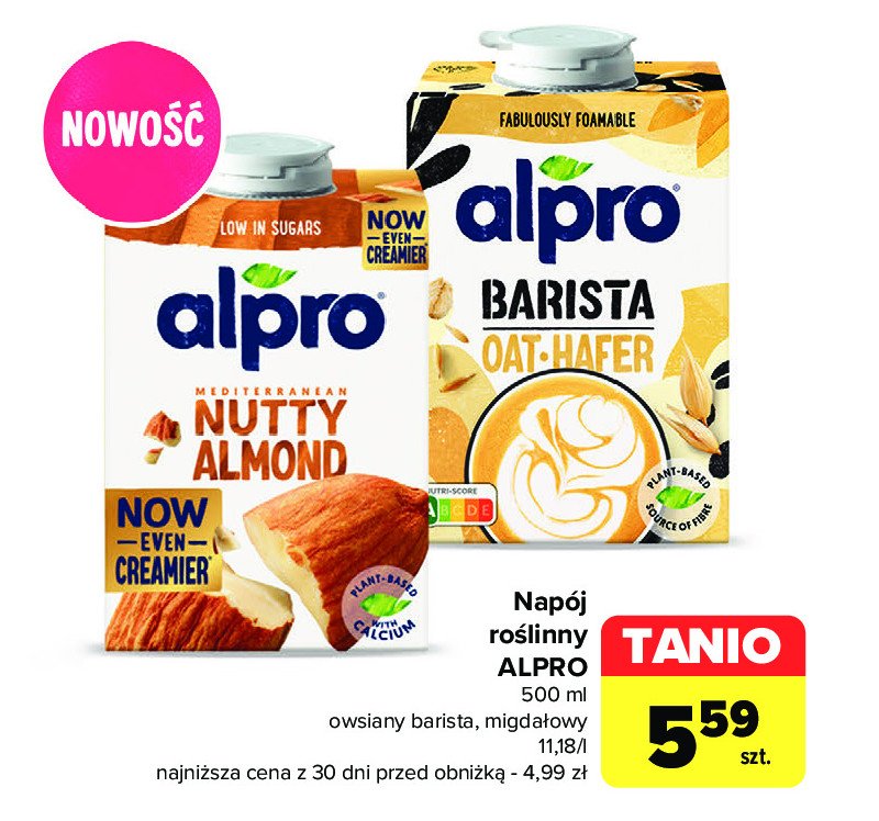 Napój migdałowy Alpro promocja w Carrefour