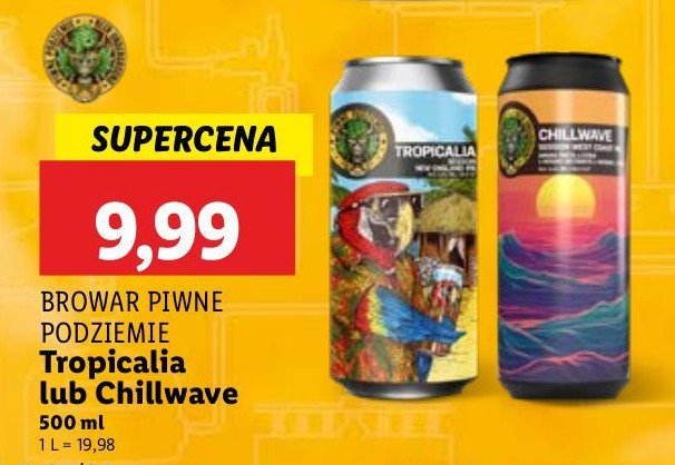 Piwo chillwave PIWNE PODZIEMIE promocja w Lidl