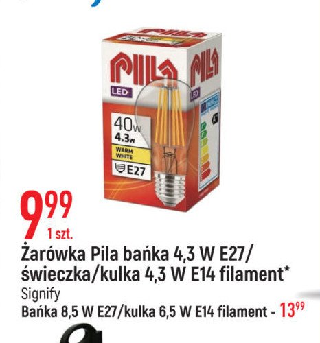 Żarówka filament led e14 4.3w Pila promocja w Bricomarche