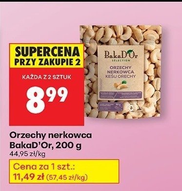 Orzechy nerkowca prażone i solone Sereno promocja w Biedronka