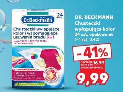 Chusteczki wyłapujące kolor i wspomagające usuwanie brudu 3w1 promocja w Kaufland