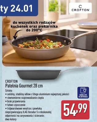 Patelnia Gourmet 28 cm  promocja w Aldi