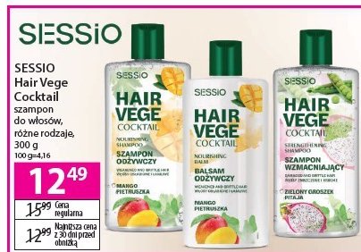 Szampon do włosów wzmacniający Sessio hair vege cocktail promocja
