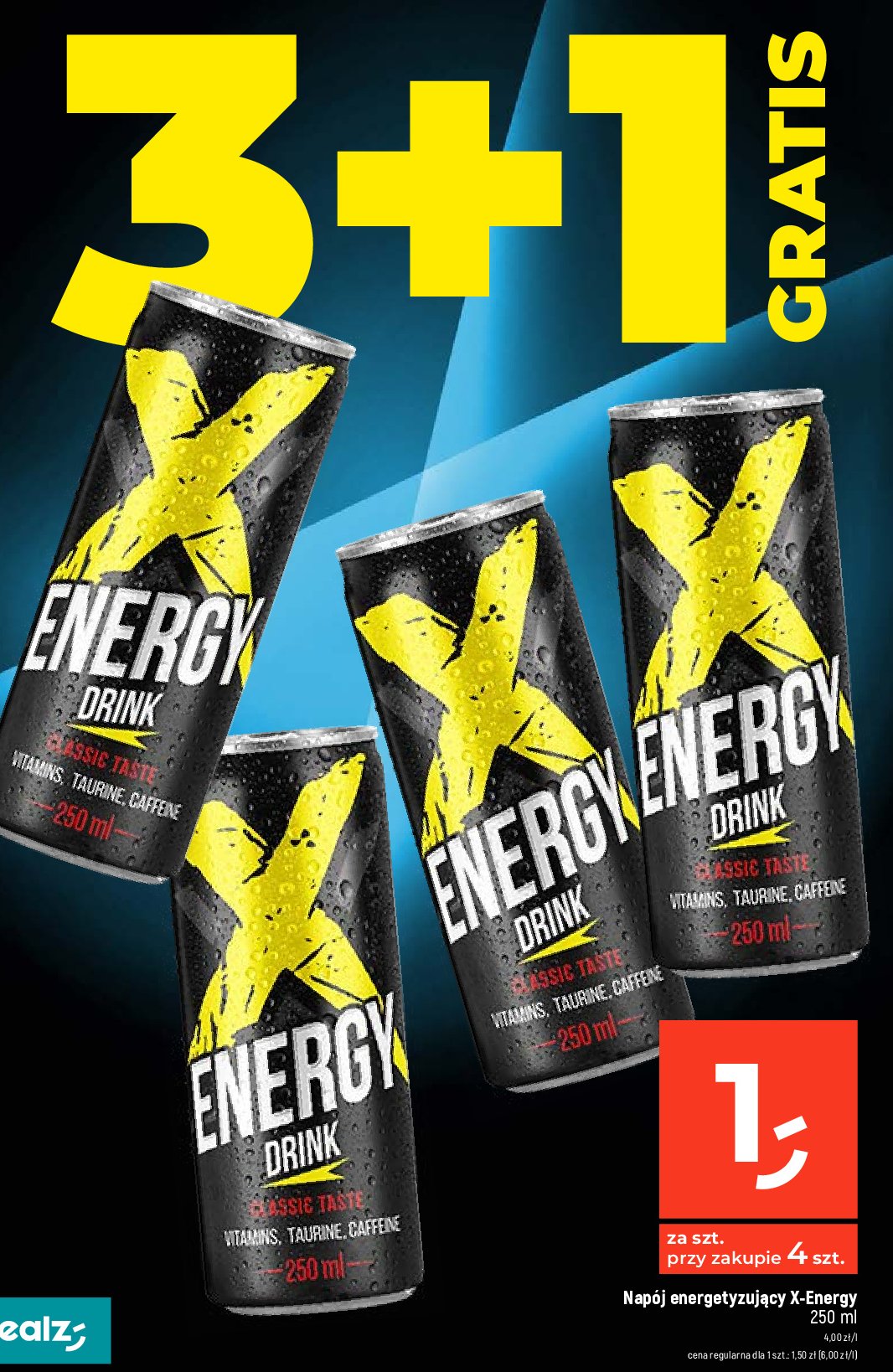 Napój energetyczny classic XL ENERGY DRINK promocja