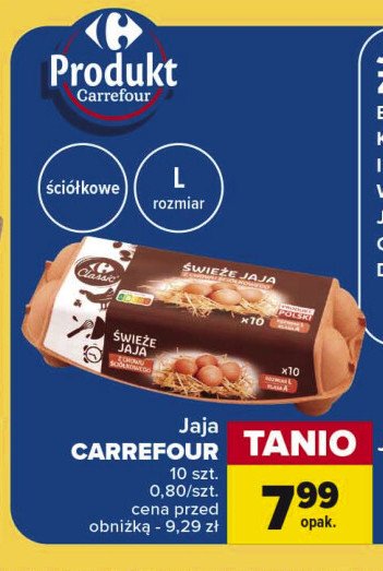 Jaja ściółkowe rozm. l Carrefour classic promocja
