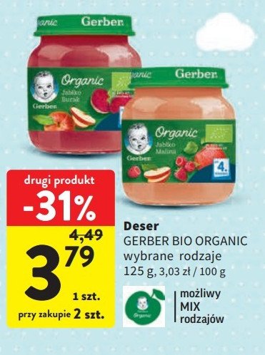 Jabłko i buraki Gerber organic promocja