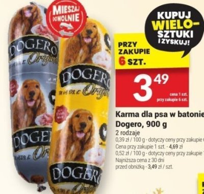 Karma dla psa w batonie Dogero, 900 g promocja w Twój Market
