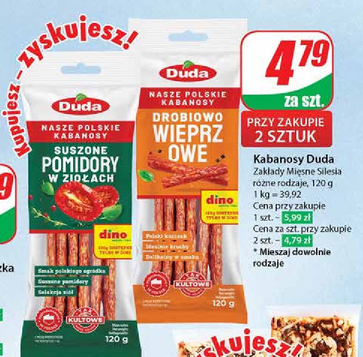 Kabanosy suszone pomidory w ziołach Silesia duda promocja