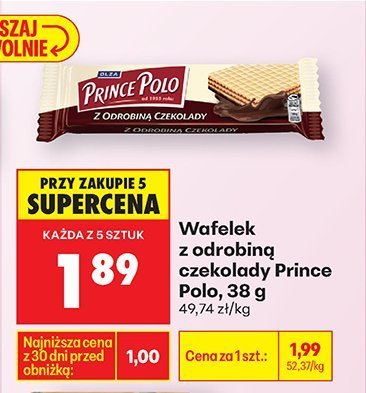 Wafelek z odrobiną czekolady promocja w Biedronka