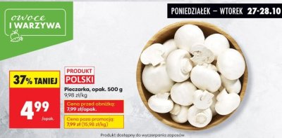 Pieczarka świeża opakowanie 500 g Biedronka promocja