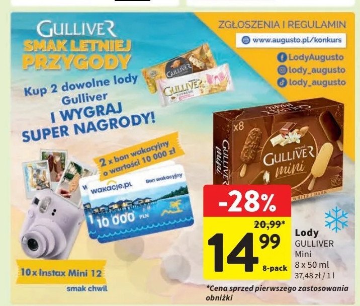 Lody mini Augusto gulliver promocja