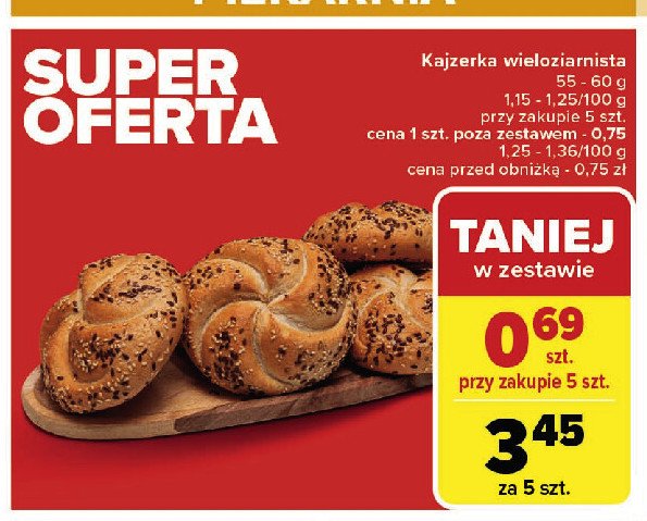 Kajzerka wieloziarnista promocja w Carrefour Market