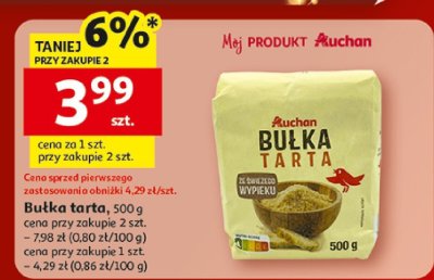 Bułka tarta promocja w Auchan