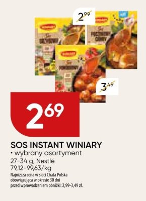 SOS INSTANT WINIARY wybrany asortyment promocja w Chata Polska