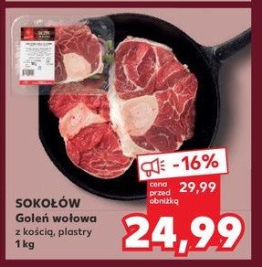 Goleń wołowa z kością w plastrach Sokołów uczta qulinarna promocja