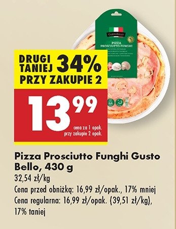 Pizza prosciutto e funghi Gustobello promocja