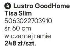 Lustro GoodHome Tisa Slim promocja w Castorama