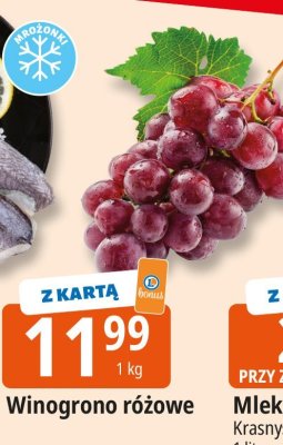 Winogrono różowe bezpestkowe promocja w Leclerc