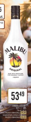 Likier Malibu 0,7 l 18% promocja w Dino