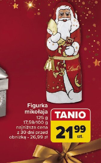 Mikołaj z czekolady Lindt promocja w Carrefour