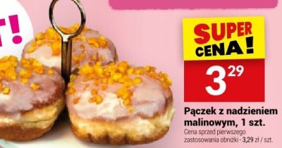 Pączek z nadzieniem malinowym, 1 szt. promocja w Twój Market