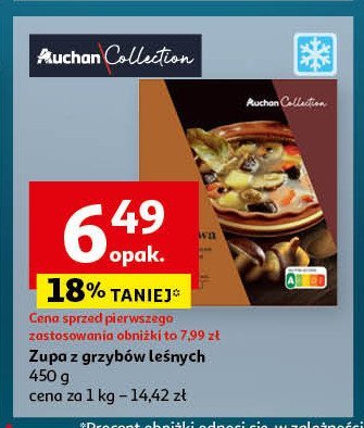 Zupa z grzybów lesnych AUCHAN COLLECTION promocja w Auchan