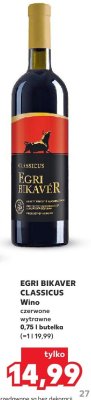 Wino Egri Bikaver Classicus wytrawne czerwone promocja w Kaufland