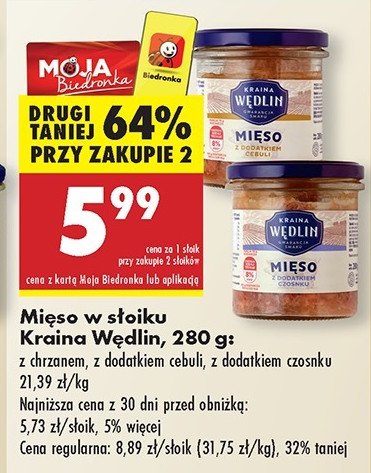 Mięso z dodatkiem czosnku Kraina wędlin promocja w Biedronka