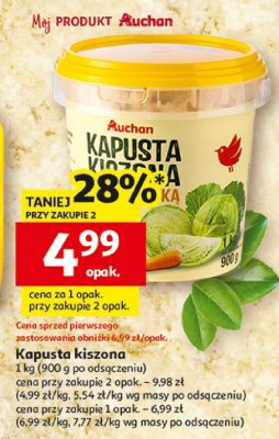 Kapusta kiszona 1 kg (900 g) promocja w Auchan