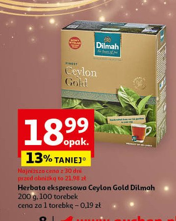 Herbata Dilmah ceylon gold promocja w Auchan