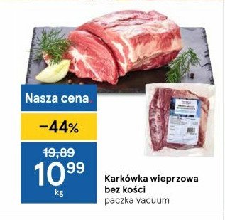 Karkówka wieprzowa bez kości Tesco mw promocja w Aldi