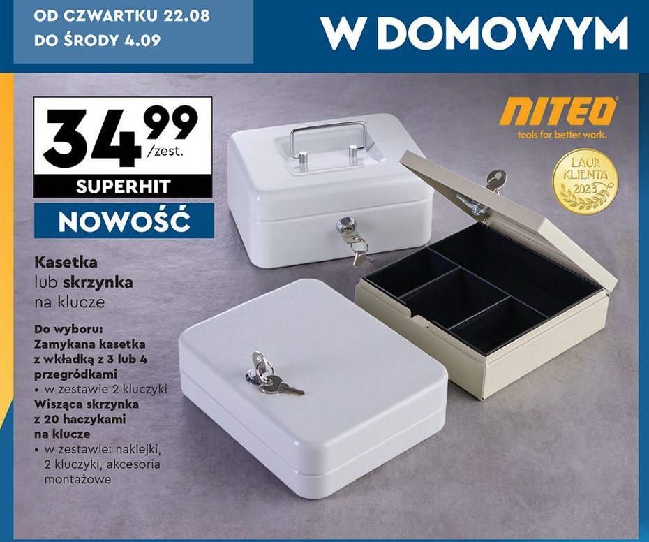 Skrzynka wisząca na klucze Niteo tools promocja