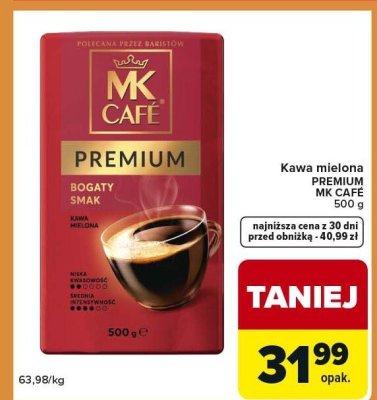 Kawa mielona PREMIUM MK CAFÉ promocja w Carrefour Express