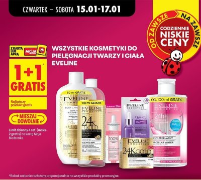 Kosmetyki do pielęgnacji twarzy i ciała wszystkie rodzaje promocja w Biedronka